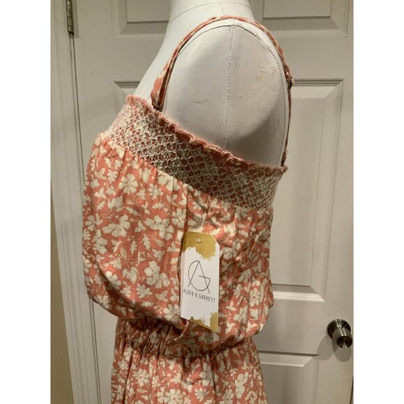 Faherty Renata Jumpsuit Coral Nusa Floral Pink Size S NWT! $178 Removable Straps - Picture 6 of 11